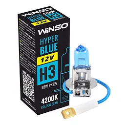 Галогенова лампа Winso H3 12V 55W PK22s HYPER BLUE 4200K(712340)
