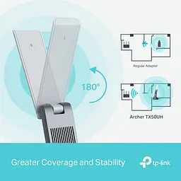 TP-Link Адаптер WiFi Archer TX50UH AX3000, USB 3.0 - мініатюра 8