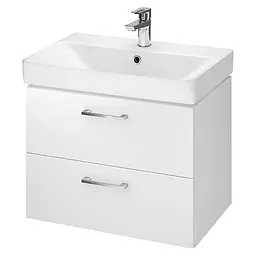 Тумба для ванної кімнати Cersanit Lara Cet В387 з раковиною Mille Slim 60 см Білий S801-359 30412