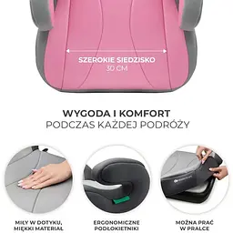 Автокрісло бустер Kinderkraft I-Boost I-Size Pink - мініатюра 4