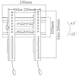 Кронштейн настінний X-Digital STEEL ST215 чорний (6185108) - мініатюра 2