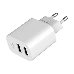 Зарядний пристрій мережевий MAKE 12W 2USB 2.4A White - мініатюра 10