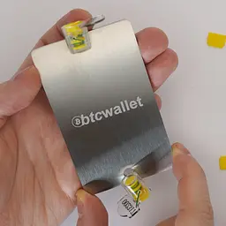 Металеві пластини Btcwallet White Plate with Seals для зберігання сід-фрази, 2 шт + 2 пломби + гравірувальна ручка - мініатюра 10