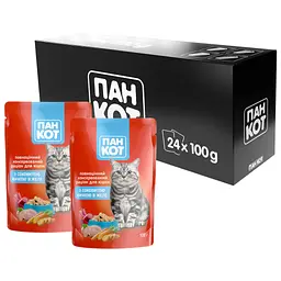 Вологий корм для кішок Пан Кот качка в желе 100 г (4820111140992) - мініатюра 3