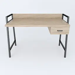 Письмовий стіл Ferrum-decor Комфорт 750x1000x600 Чорний метал ДСП Дуб Сонома 32 мм (FRD-103425) - мініатюра 3