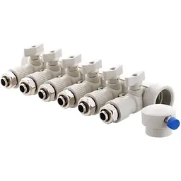 Колектор розподільний Koer 6-way з фітингом (40x20) PPR K0194.Pro KP2559
