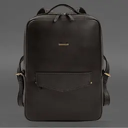 Шкіряний рюкзак на блискавці BlankNote Cooper maxi темно-коричневий - мініатюра 5