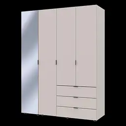 Шафа для одягу Doros Гелар Кашемір 3ДСП/Дзеркало 155х49.5х203.4 (80737657) - мініатюра 4