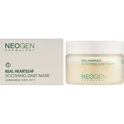Маски-педи для обличчя Neogen Dermalogy Real Heartleaf Soothing Daily Mask зволожувальні заспокійливі 40 шт. 180 мл - мініатюра 2