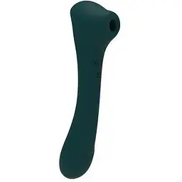 Вібратор та вакуумний кліторальний стимулятор 2 в 1 Alive Quiver Teal - мініатюра 2