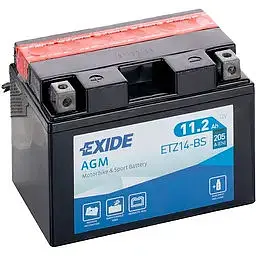 Акумулятор Мото Exide ETZ14-BS AGM 11,2Ah (+/-) 205EN 150х87х110 мм 
