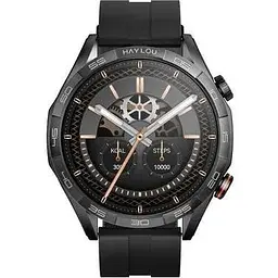 Смарт-годинник Haylou Solar 5 LS20 Black (Silicone + Stainless steel strap) - мініатюра 4