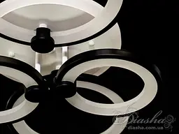 Люстра LED Diasha 8022/4BK, 70W, 3200K-6000K, акрил, чорний метал, сучасний стиль для дому - мініатюра 3