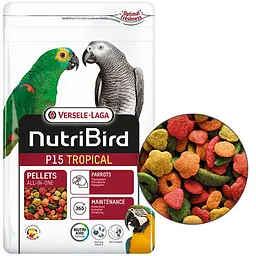 Корм для великих папуг Versele-Laga NutriBird P15 Tropical Верселе-Лага НУТРІБЕРД Тропікал 1 кг (221280)