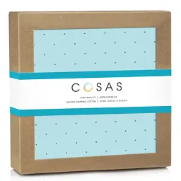 Багаторазова непромокаюча пелюшка Cosas Mini Dots 100х140 см блакитна (Diaper_DotsGreyLightBlue_100x140) - мініатюра 3