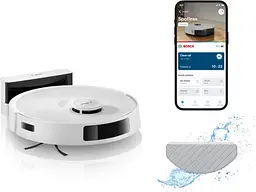 Робот-пилосос з вологим прибиранням Bosch Spotless BCRC1W