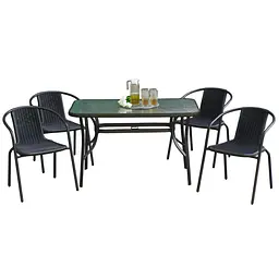 Комплект садових меблів 4Points Siena-4 з прямокутним столом 120x70x70 см - мініатюра 1