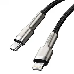 Кабель Baseus Cafule Metal Cable Type-C to Lightning PD 20W 2m CATLJK-B01 Black - мініатюра 2