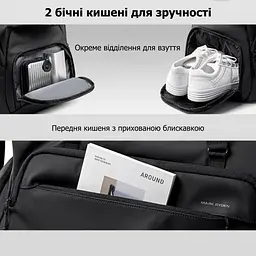 Дорожня сумка Mark Ryden MR365 з захистом від вологи та відділеням для взуття (Чорний) - мініатюра 5