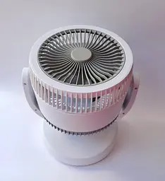 Вентилятор акумуляторний Mini fan VU-05 FS-25 LED автообертання Білий - мініатюра 3