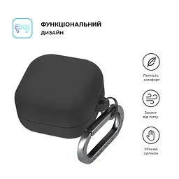 Чохол для навушників Armorstandart Hang Case для Samsung Galaxy Buds 4 / 4 Pro Black (ARM90918) - мініатюра 2