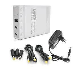 UPS ДБЖ для роутера, модема ONU — интернет без света WGP M103C 12V 1A 25W 16000mAh +блок живлення