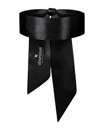 Атласна пов'язка маска Obsessive Blindfold black One size, чорна - мініатюра 2