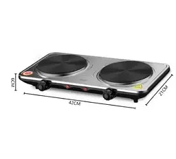 Електроплита настільна RAF R.8007B 2 конфорки дискова 2000W Silver - мініатюра 9
