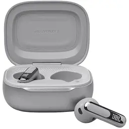 Бездротові навушники JBL Live Flex 3 (JBLLIVEFLEX3SIL) (кейс з дисплеєм) сріблясті - мініатюра 4