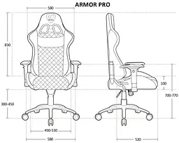 Геймерське крісло Cougar Armor Pro Black (3MARMPRB.0001) [74989] - мініатюра 9