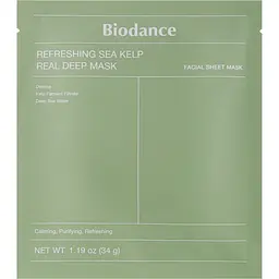Маска для обличчя Biodance Refreshing Sea Kelp Real Deep Mask гідрогелева з морською ламінарією 34 г 4 шт. 