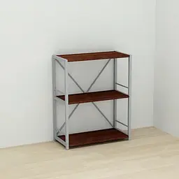 Етажерка 3/60 Ferrum-decor Серії Коннект 73x60x28 сірий ДСП Венге 16мм (FRD-105542)