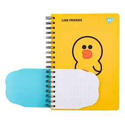 Блокнот YES 2в1 В5+В7 80арк.+20арк. Line Friends Sally клітинка (151780) - мініатюра 2