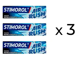 Жуйки Stimorol Air Rush Menthol Eucalyptus 3х10шт (17.02.2025) - мініатюра 3