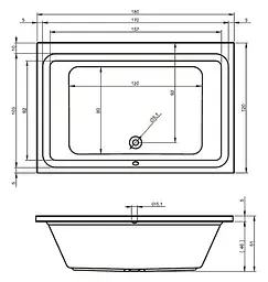 Ванна акрилова Rho Castello 180x120 BB7700500000000 Білий - мініатюра 2