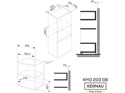 Вбудована мікрохвильова піч Kernau KMO 203 G X - мініатюра 2