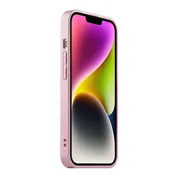 Чохол-накладка Matte скляний матовий із захистом камери AG-Glass Apple iPhone 14 Pink - мініатюра 4