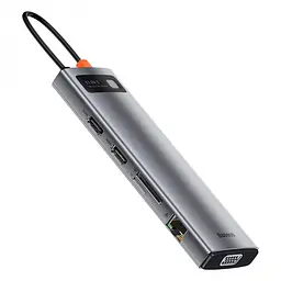 Usb Hub Baseus Metal Gleam Series 11-in-1 Multifunctional Type-C Сірий (CAHub-CT0G) - мініатюра 2