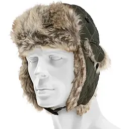 Зимова шапка вушанка Mil-Tec Olive 12104601-XL (61-62)