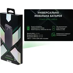 Батарея універсальна Vinga 10000 mAh 10W Black (VPBB10) - мініатюра 7