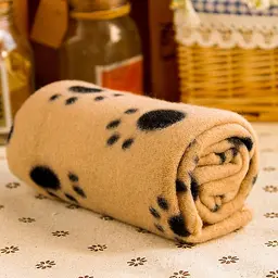 Плед для тварин Paw Print Soft Fleece Pet Blanket 60х70 см Коричневий - мініатюра 2