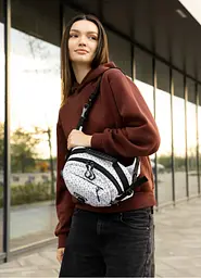 Сумка через плече жіноча бананка Sambag Flex Pro принт "Square" 30 × 17 × 15 см (85451150) - мініатюра 2