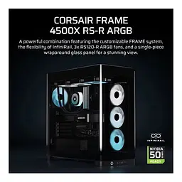 Корпус для ПК Corsair FRAME 4500X RS-R ARGB Tempered Glass Black (CC-9011314-WW) - мініатюра 3
