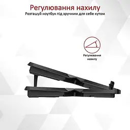 Підставка для ноутбука Promate iдставка для ноутбука AirBase-3 Black (airbase-3.black) - мініатюра 5