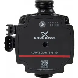 Циркуляційний насос Grundfos Alpha Solar 15-75 130 (98989298) - мініатюра 3