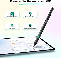 Стилус Metapen D1 iPad Pencil для Apple iPad 10/9, ергономічна ручка та керування додатками, для iPad Air 5/4/3, iPad Pro - мініатюра 2