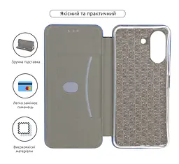 Чехол-книжка для Xiaomi Redmi 13C 4G Poco C65, G-Case, синий, кожаный чехол-книжка из экокожи (PU) и TPU, с магнитом, с подставкой и вместительным кардхолдером, противоударный, защита всего корпуса, ArmorStandart (ARM72500) - мініатюра 3