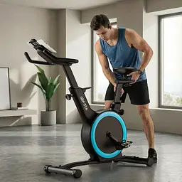 Велотренажер - спінбайк Gymtek XB Cardio магнітний синій - мініатюра 6