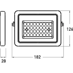 Прожектор Eurolamp LED з датчиком руху чорний (LED-FL-50/65(sensor)) - мініатюра 3