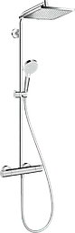 Душова система з термостатом Hansgrohe Crometta E 240 1jet Showerpipe EcoSmart хром 27281000
